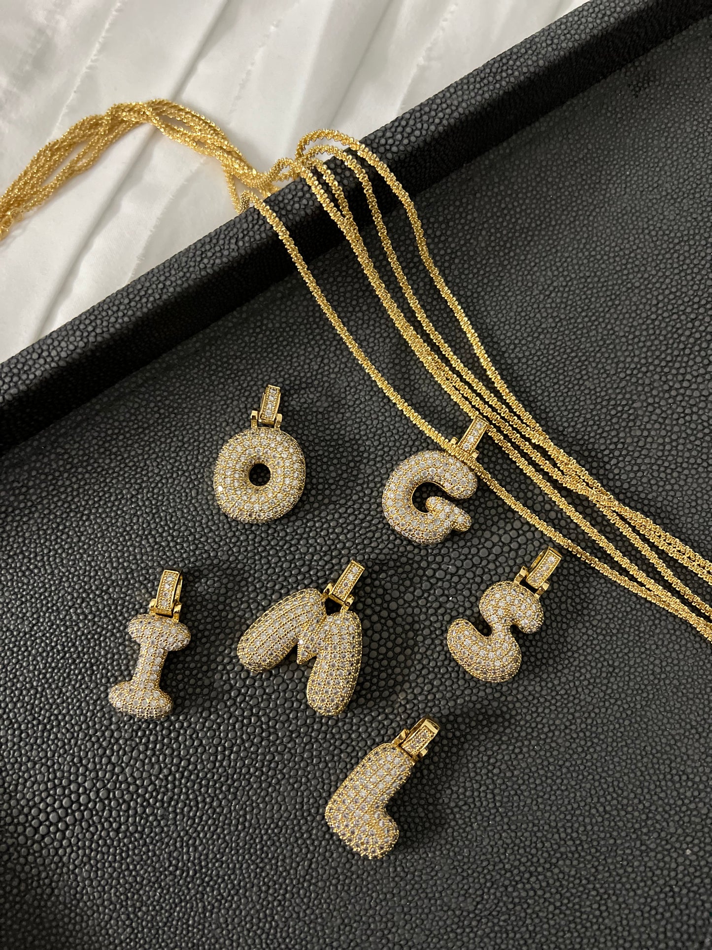 The Pavë Letter Necklace