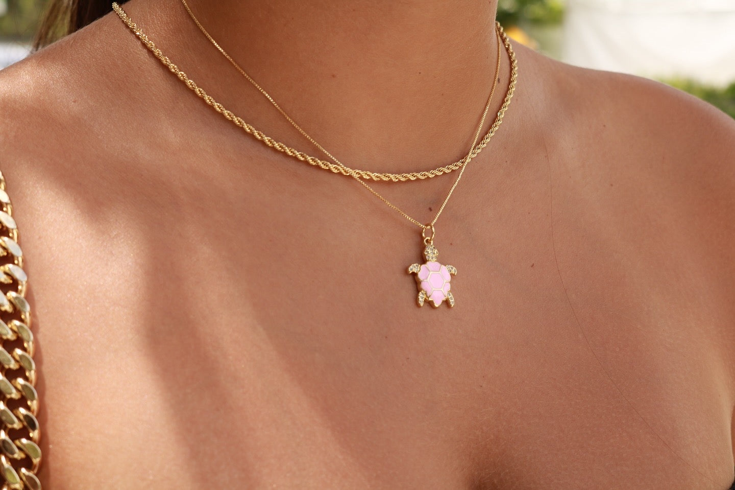 The Pink Turtle Necklace