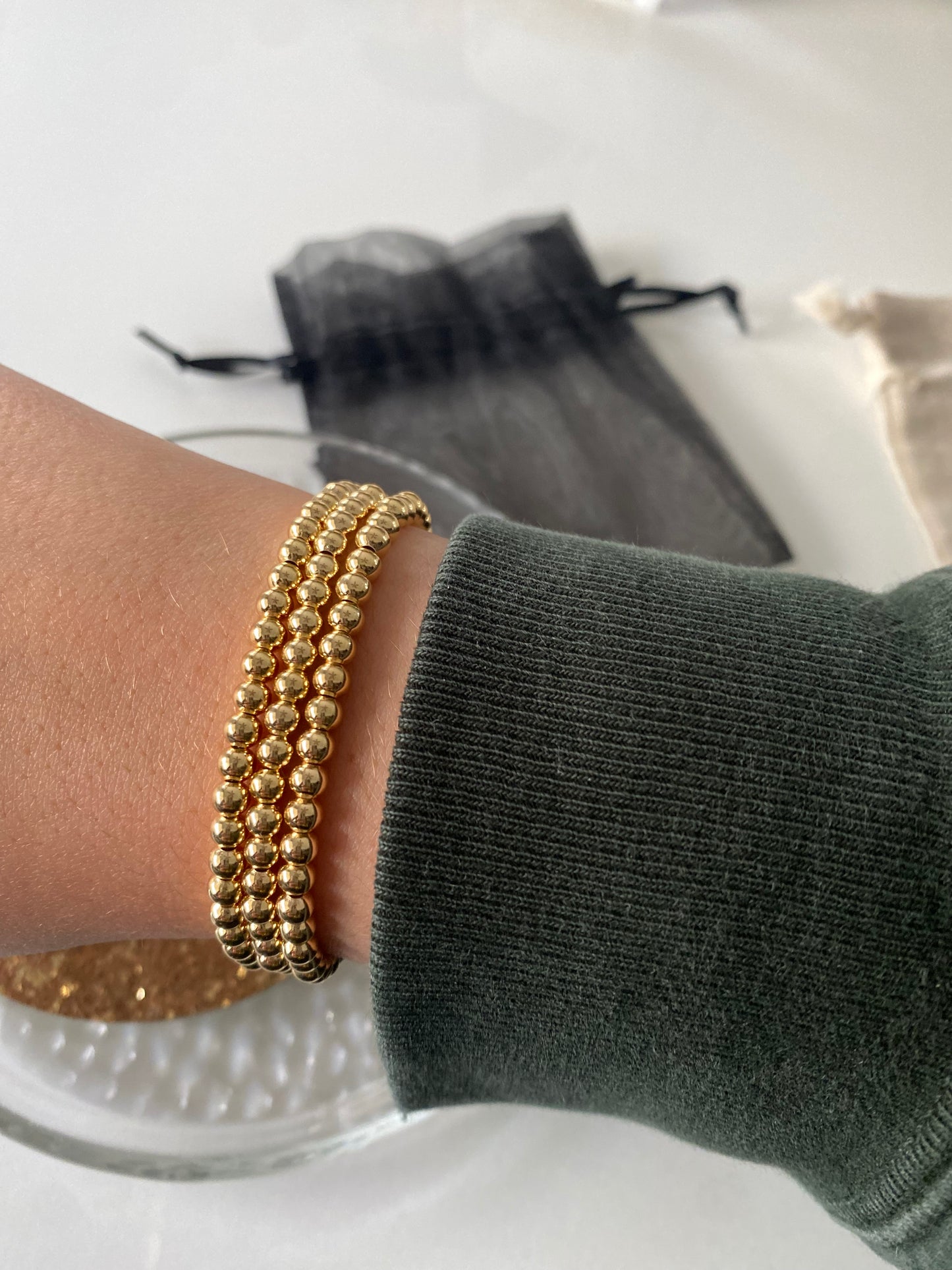 4mm Full Gold Bracelet